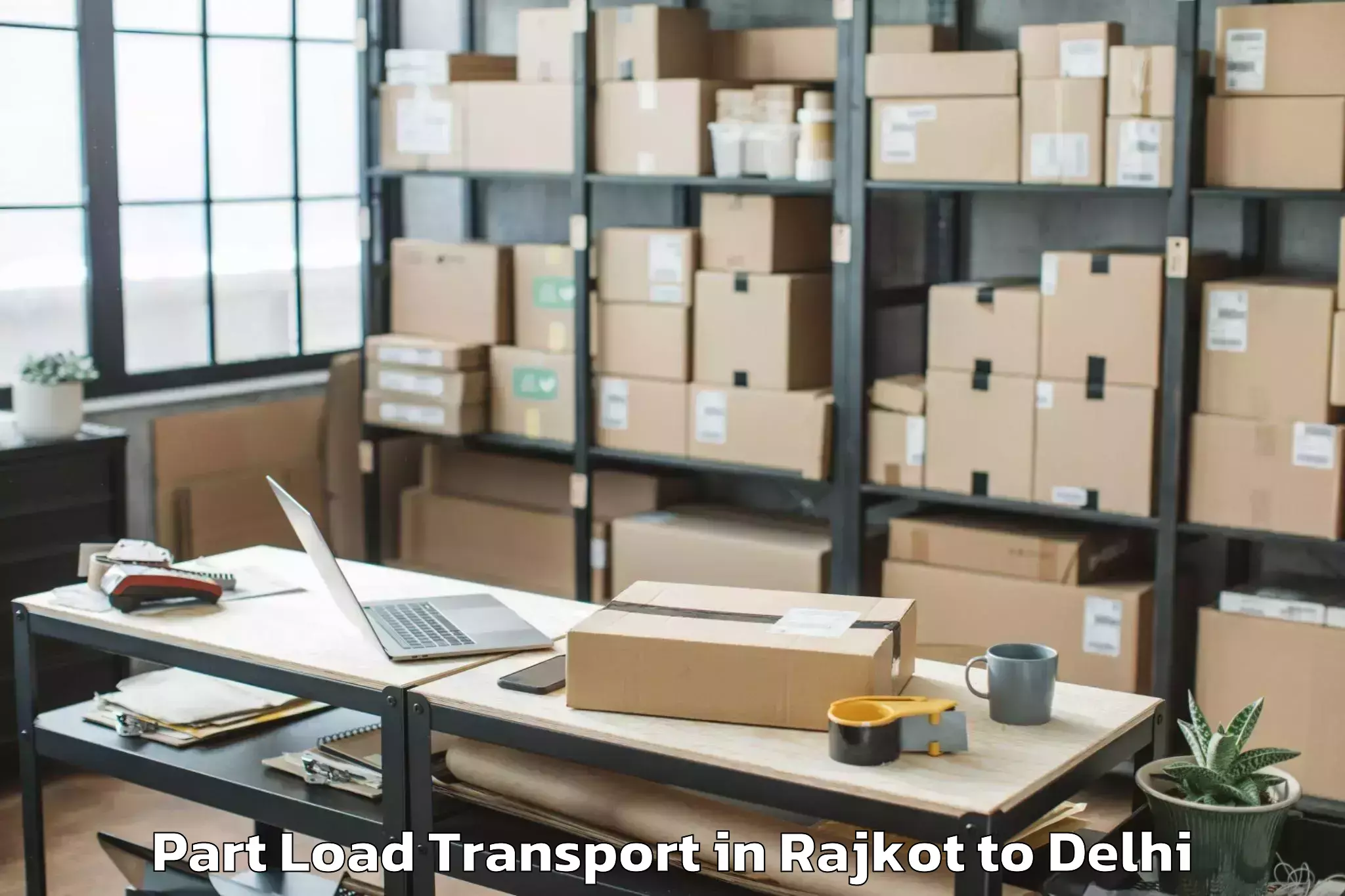 Leading Rajkot to D Mall Paschim Vihar Part Load Transport Provider